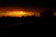 Zonsondergang, met zicht op downtown Hengelo ;-)