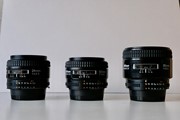 3 kwaliteitslenzen Nikon 24 / 50 / 85 mm