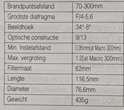 Tamron 572D telelens AF 70-300mm (Canon EF / EOS)