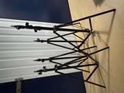 Set van vijf Manfrotto lampstatieven (4 op foto)