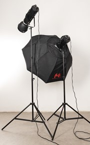 studioboom lichtstatief en 2 lampstatieven