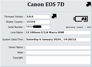 Canon EOS 7D (<15500 clicks)