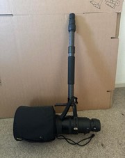 AF-S Nikon 500mm 4.0 VR lens met accessoires